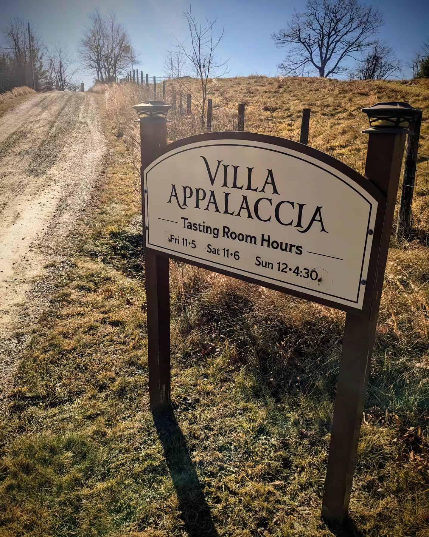 Villa Appalaccia Tasting Room Hours